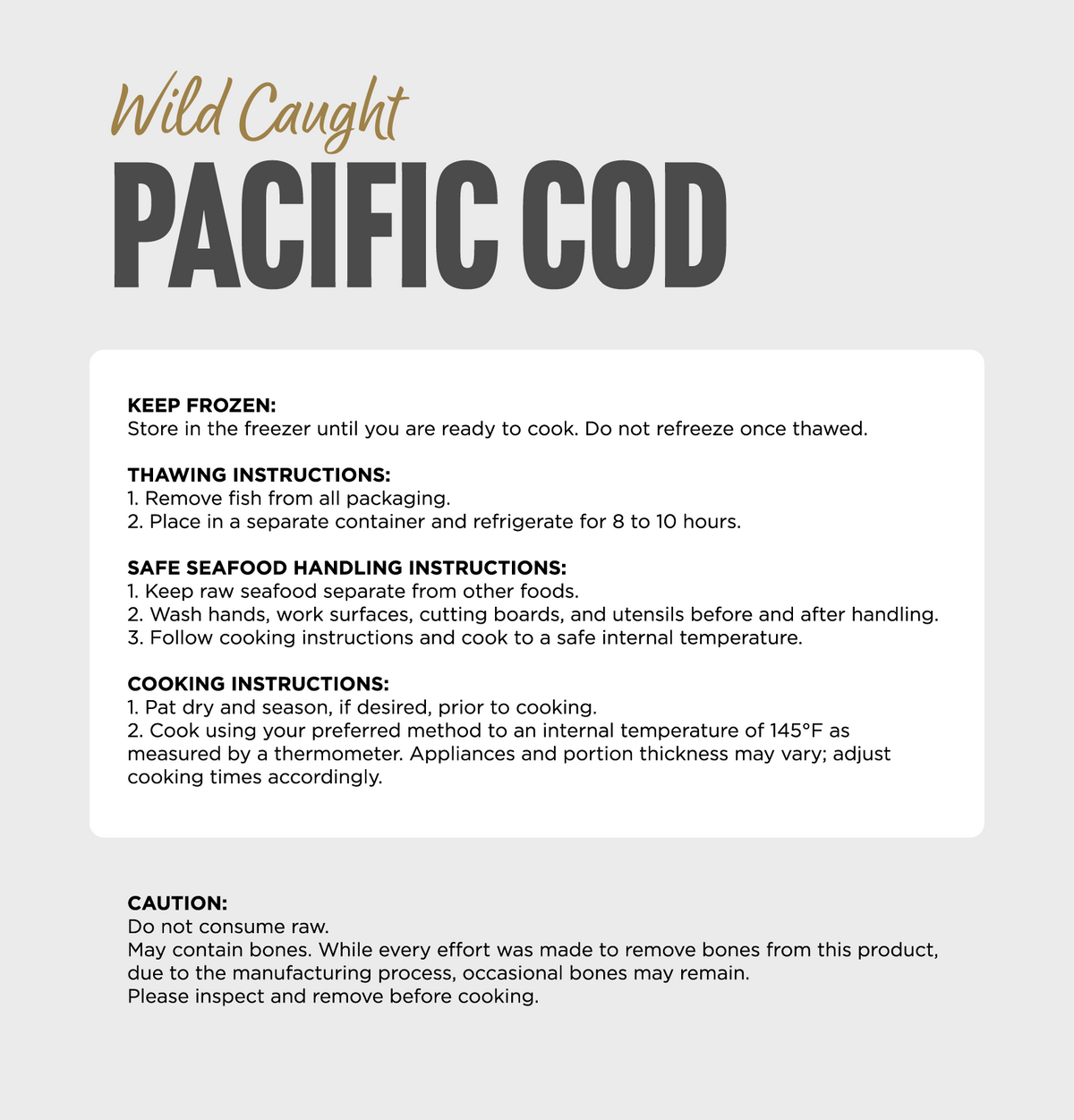 Wild Caught Pacific Cod